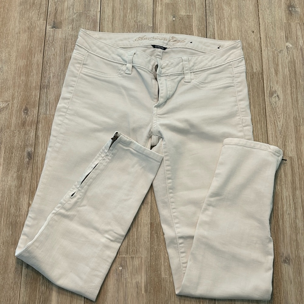 American Eagle Crop Skinny Jeans Zip Ankle